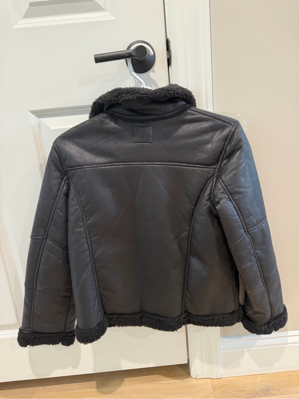 Mayoral Black Faux Shearling Trimmed Kids Jacket